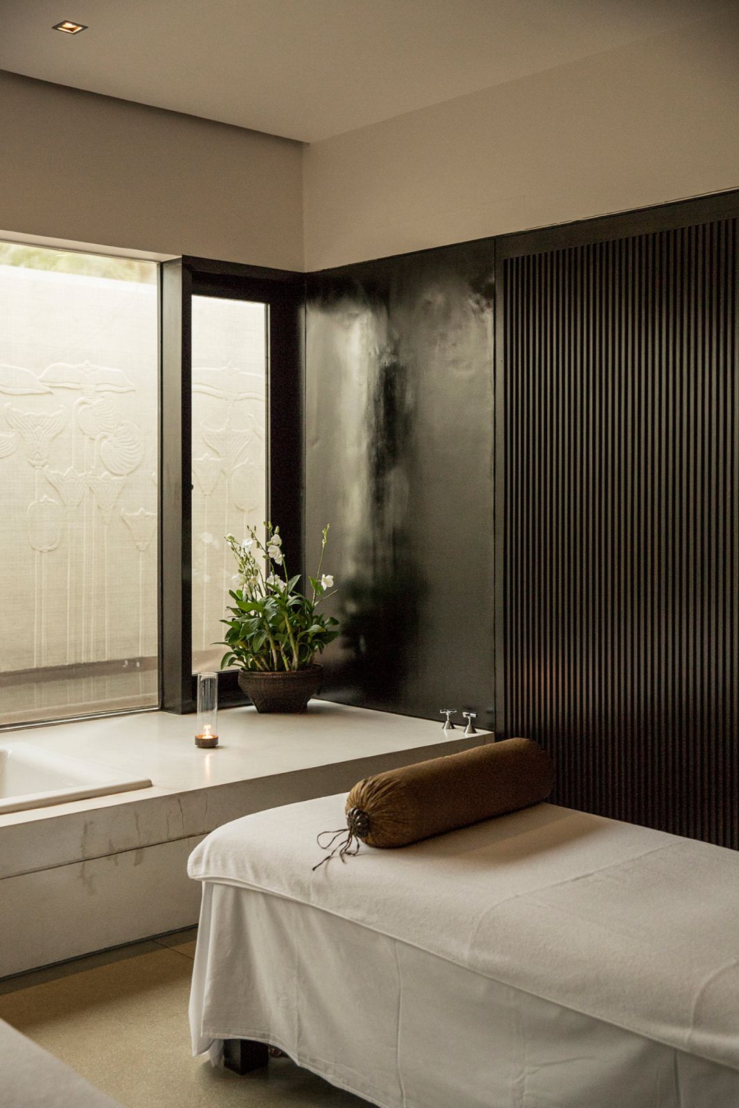 Massage room at Aman Spa at Amansara