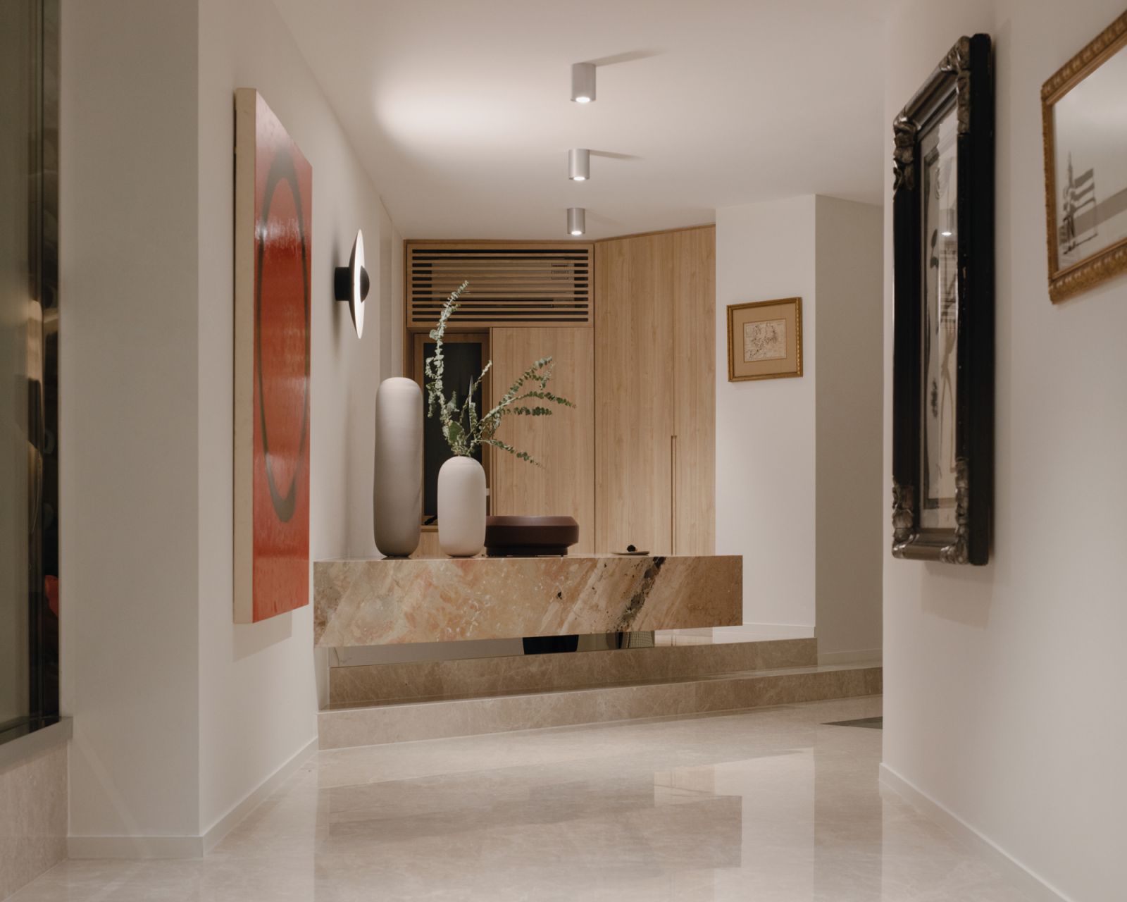 This formerly awkward space is now a beautiful entryway