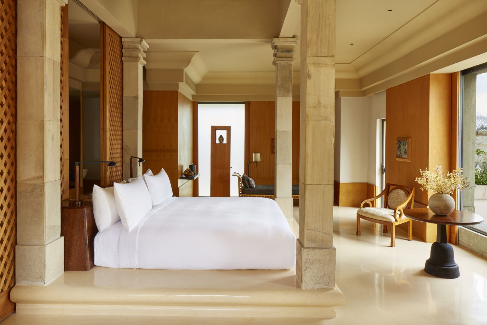 Garden suite bedroom at Amanjiwo