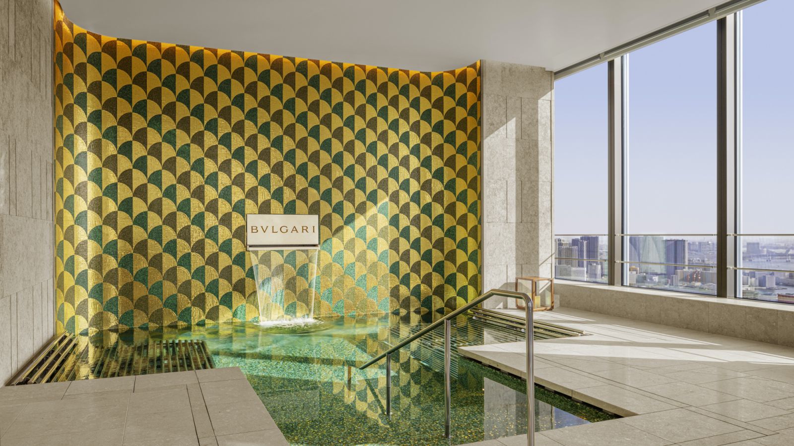 Vitality pool in Bvlgari spa at Bvlgari Hotel Tokyo