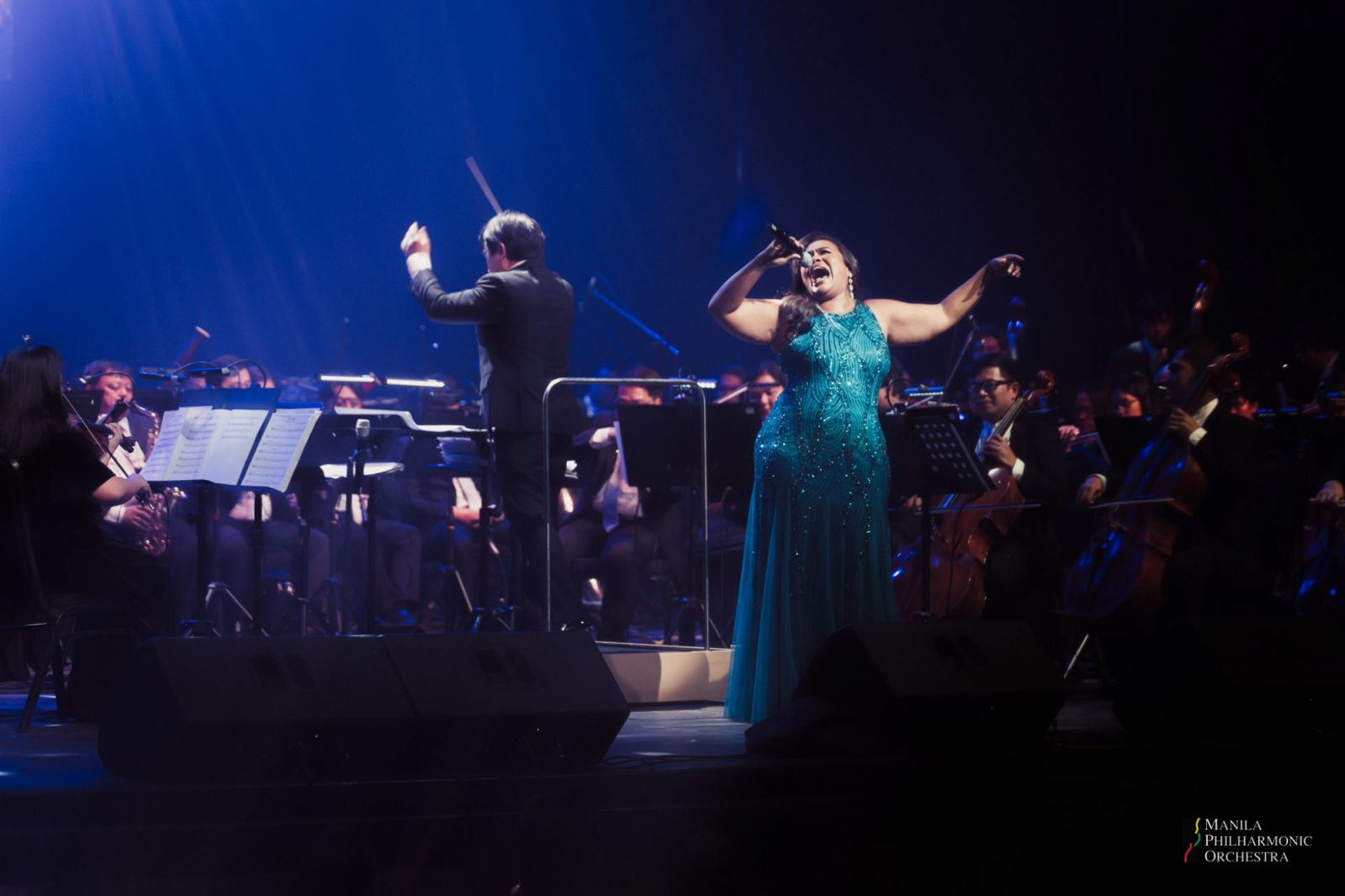 Bituin Escalante onstage at 'Lights, Camera, Encore!'