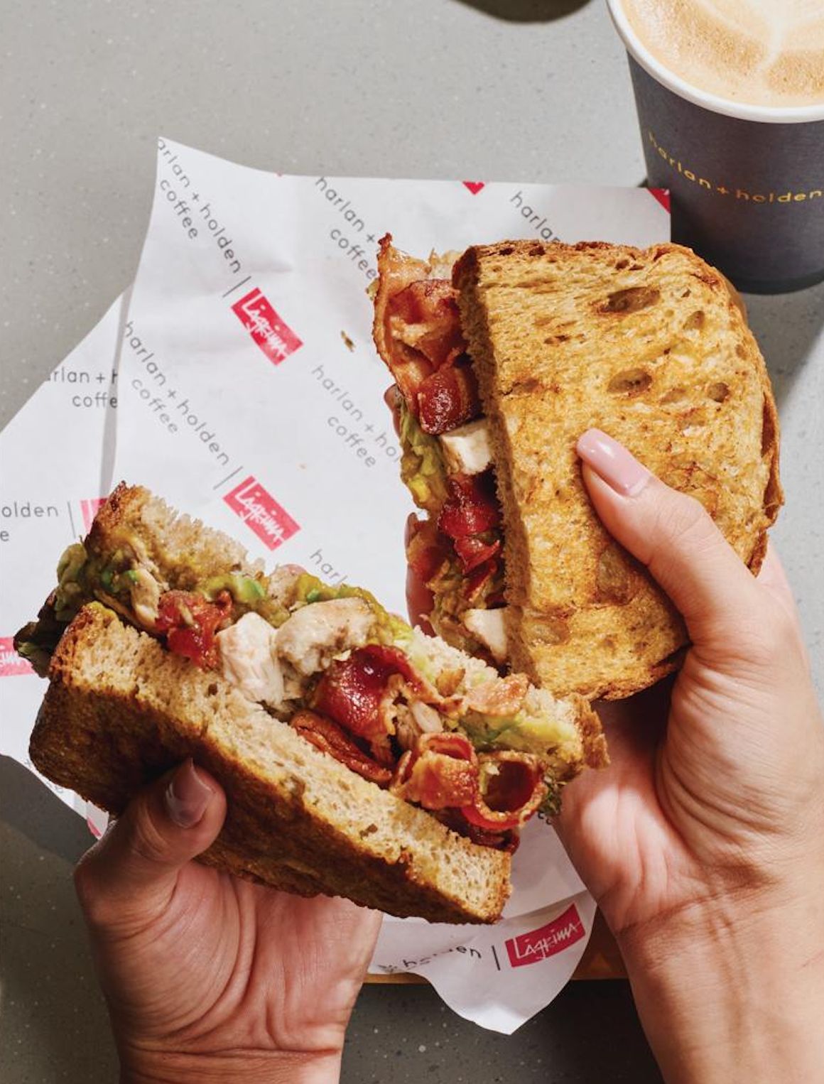 Avocado Caesar sandwich by Harlan + Holden Coffee and Lagrima