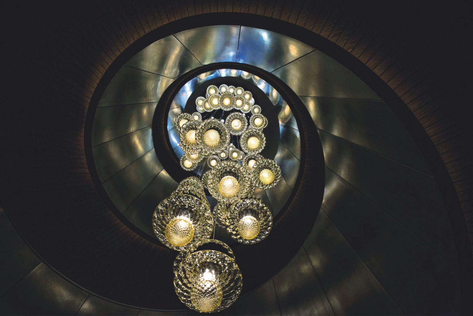 Grand staircase at Bvlgari Hotel Beijing