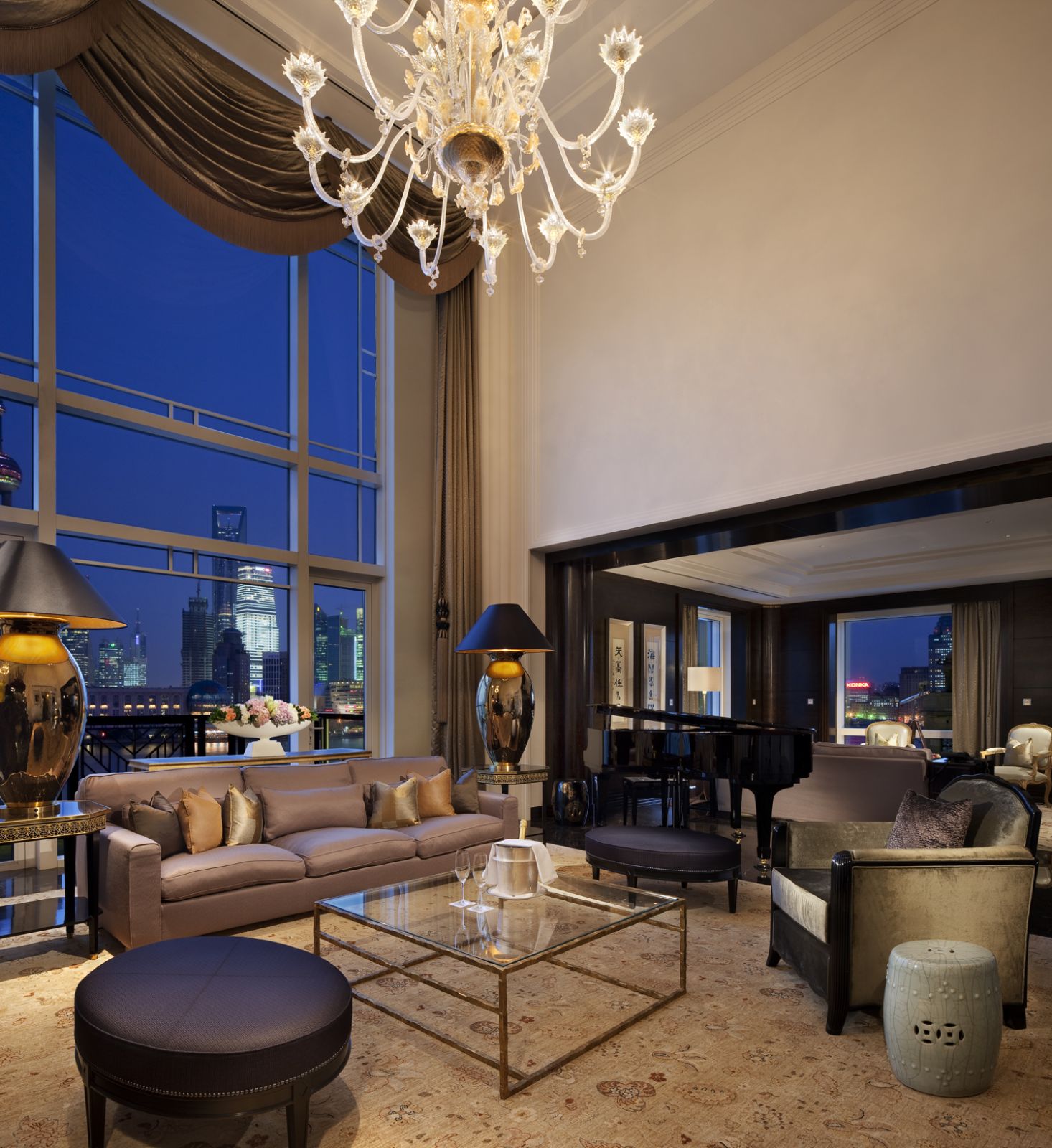 Peninsula suite lounge at The Peninsula Shanghai