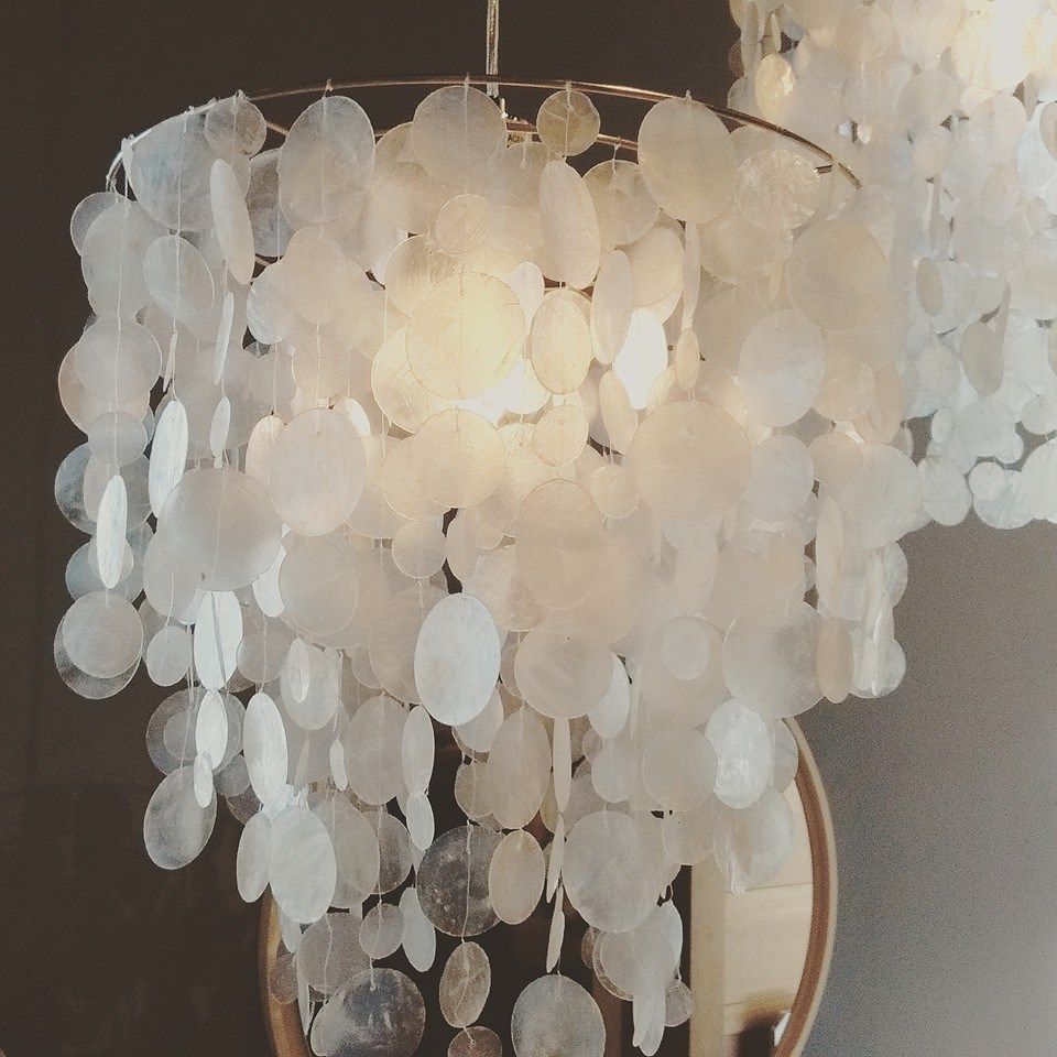 Round Capiz Pendant Chandelier (Photo: Facebook / West Elm)
