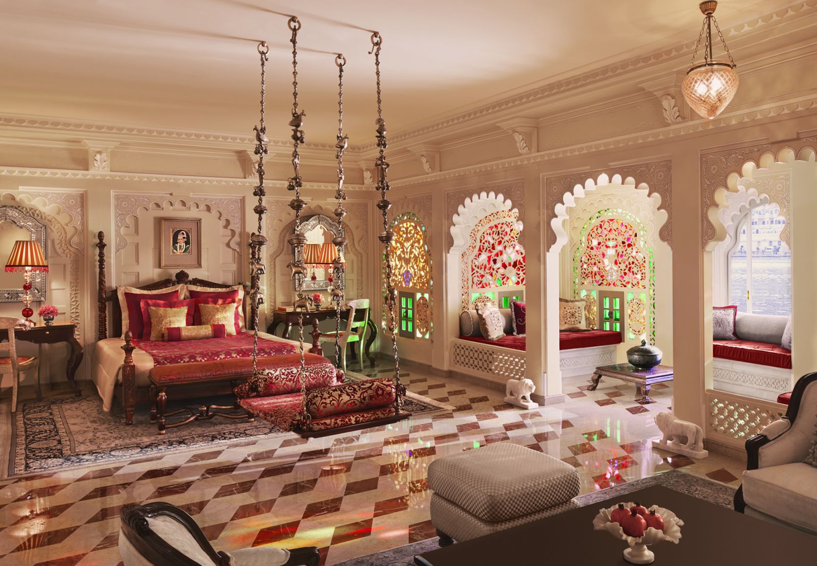 Grand Royal Suite one-bedroom lake view at Taj Lake Palace