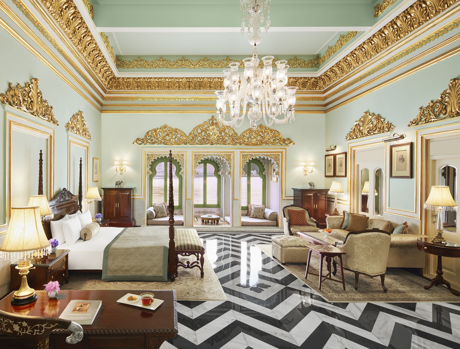Grand Royal Suite one-bedroom lake view at Taj Lake Palace
