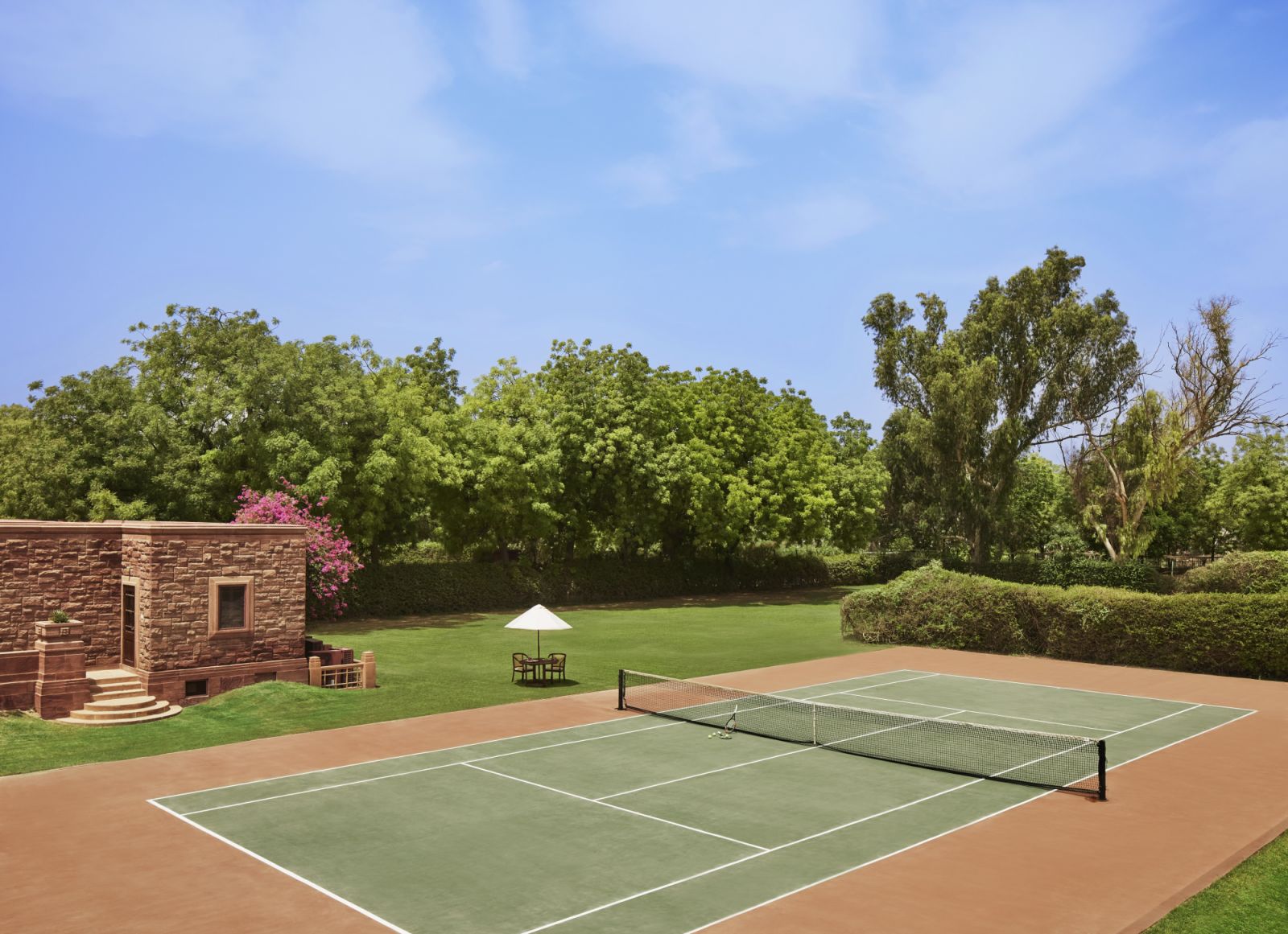 Tennis court at Umaid Bhawan Palace