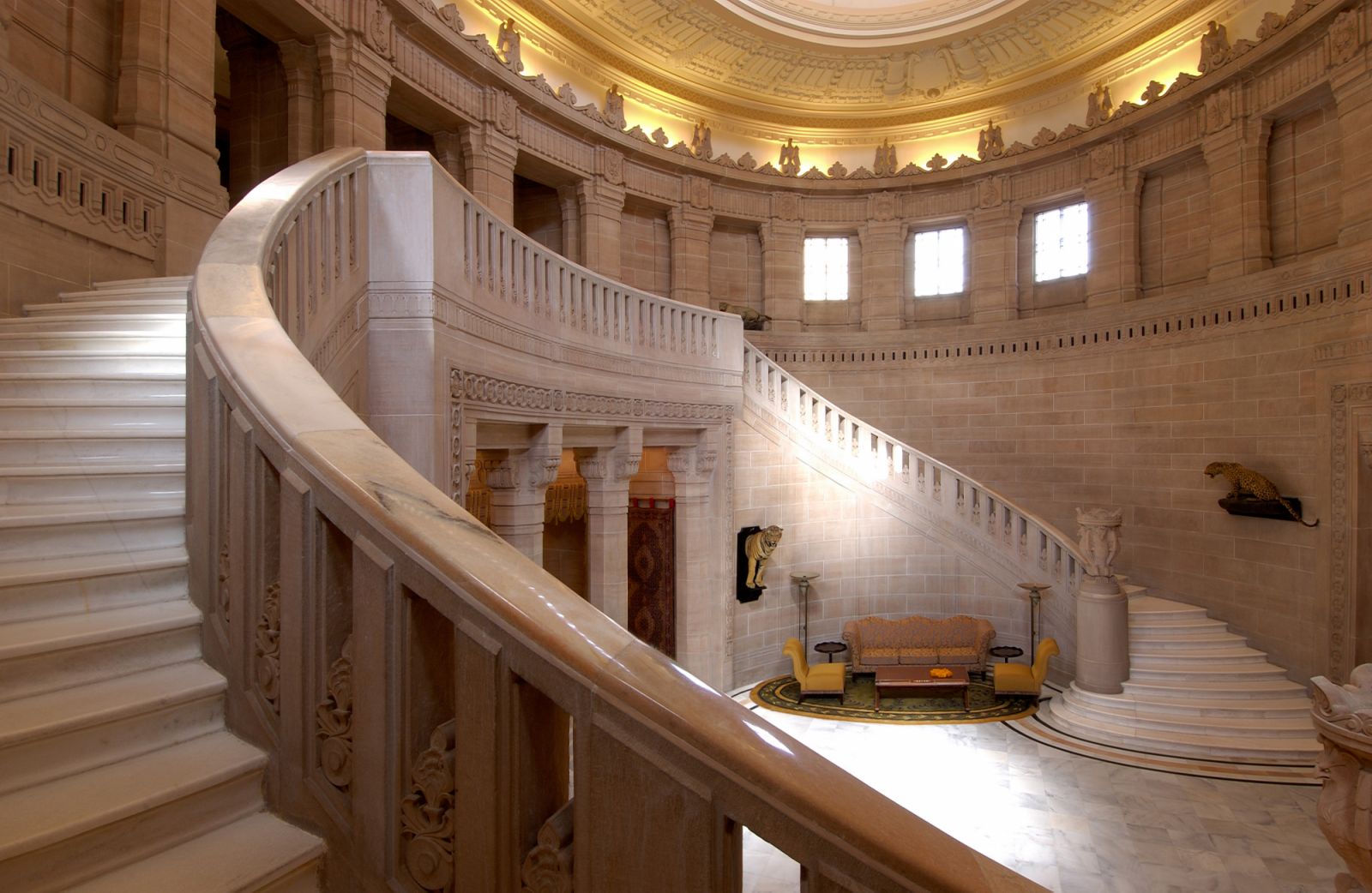 Palm court at Umaid Bhawan Palace