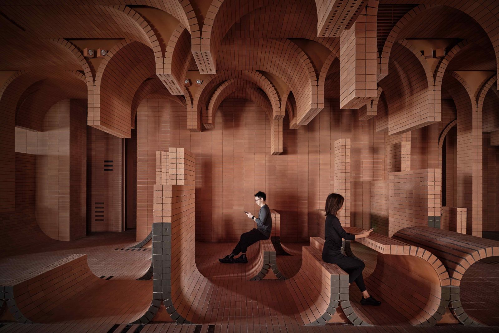 The undulating composition drew inspiration from the coastal Haikou city it is located in