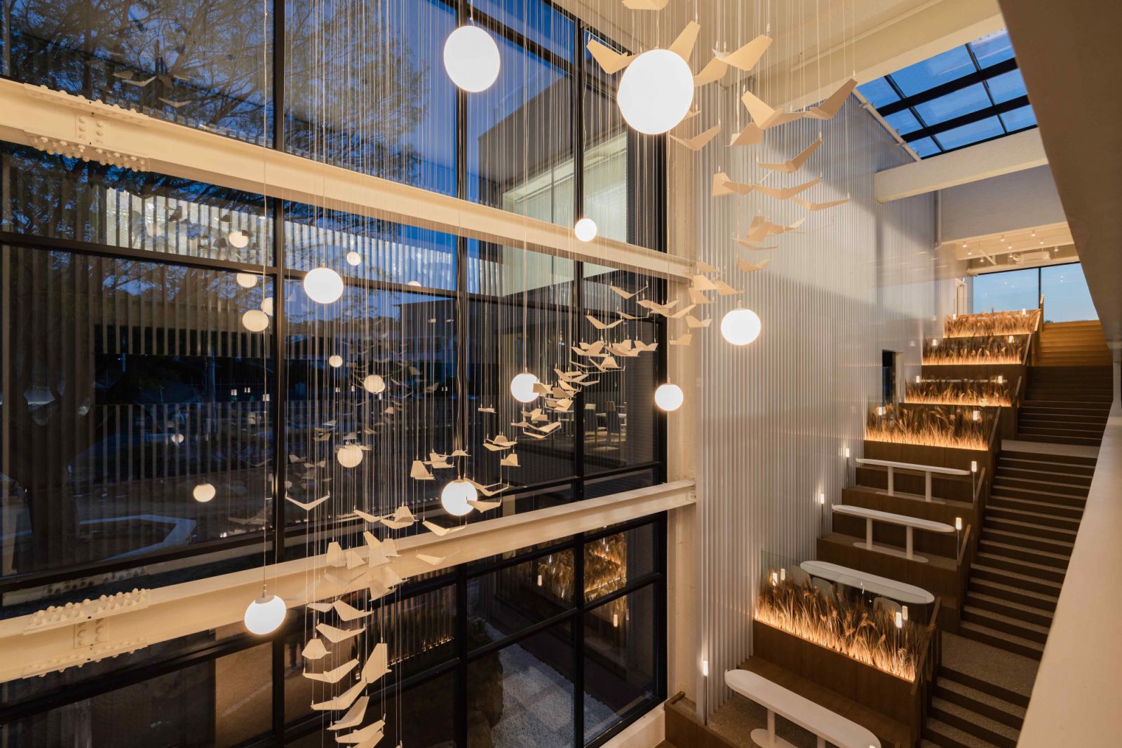 Reed-inspired textures crowned with skylights