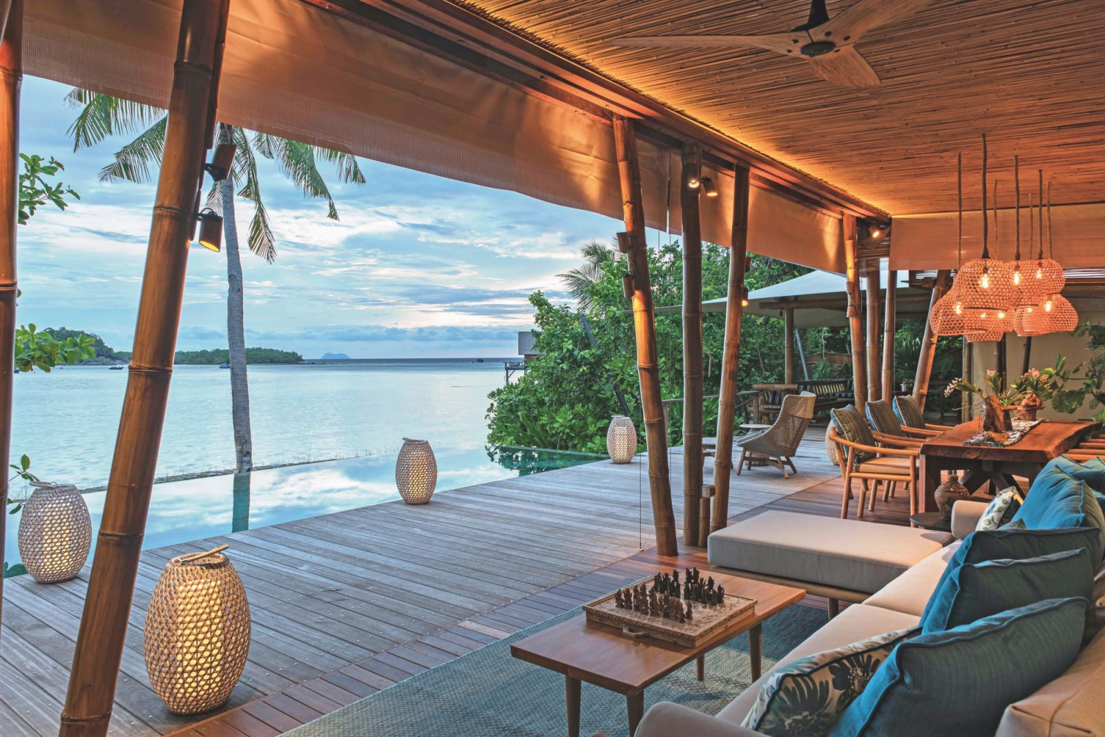Infinity pool villa at Bawah Reserve