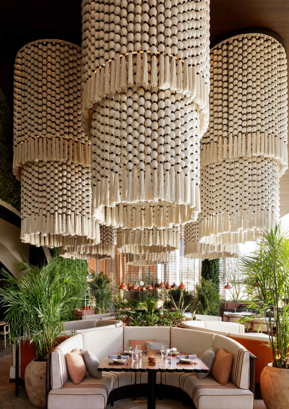 The second dining area inspired by traditional Mexican ceramics
