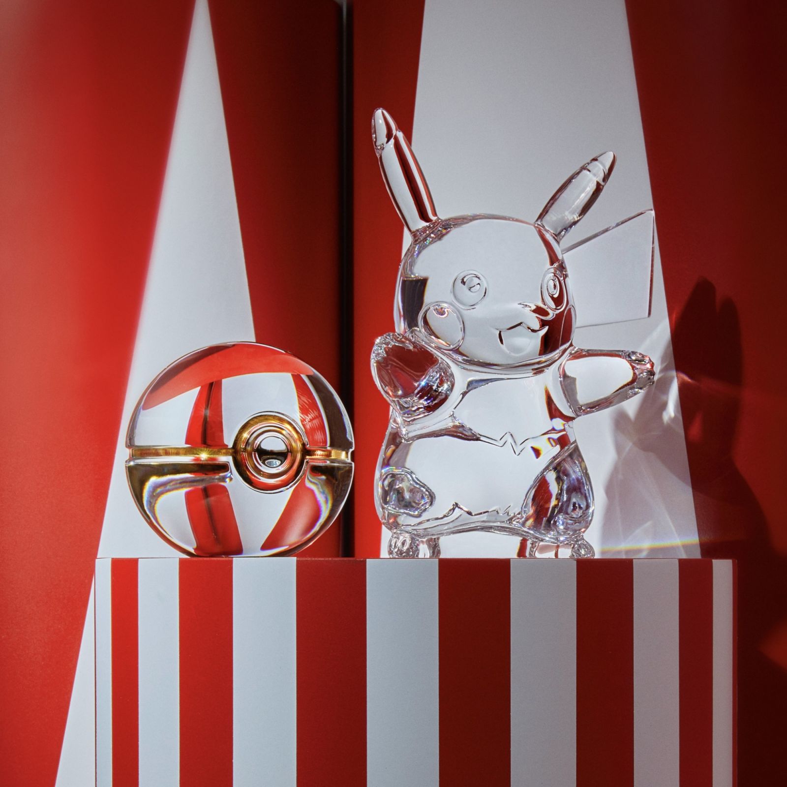Baccarat’s Pokemon collection features Pikachu and the Pokemon ball in crystal (Photo: Baccarat)