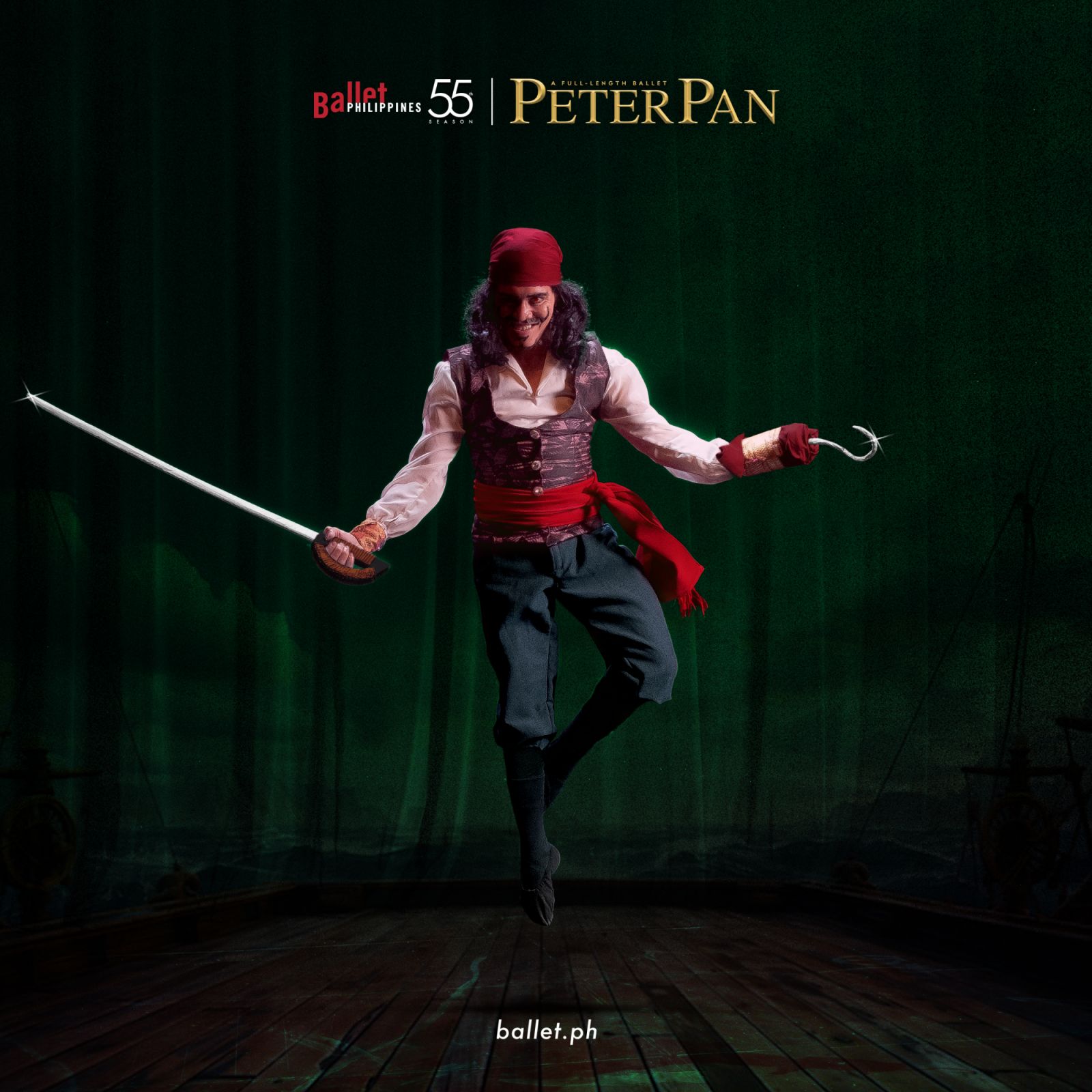 Captain Hook in Ballet Philippines' 'Peter Pan'