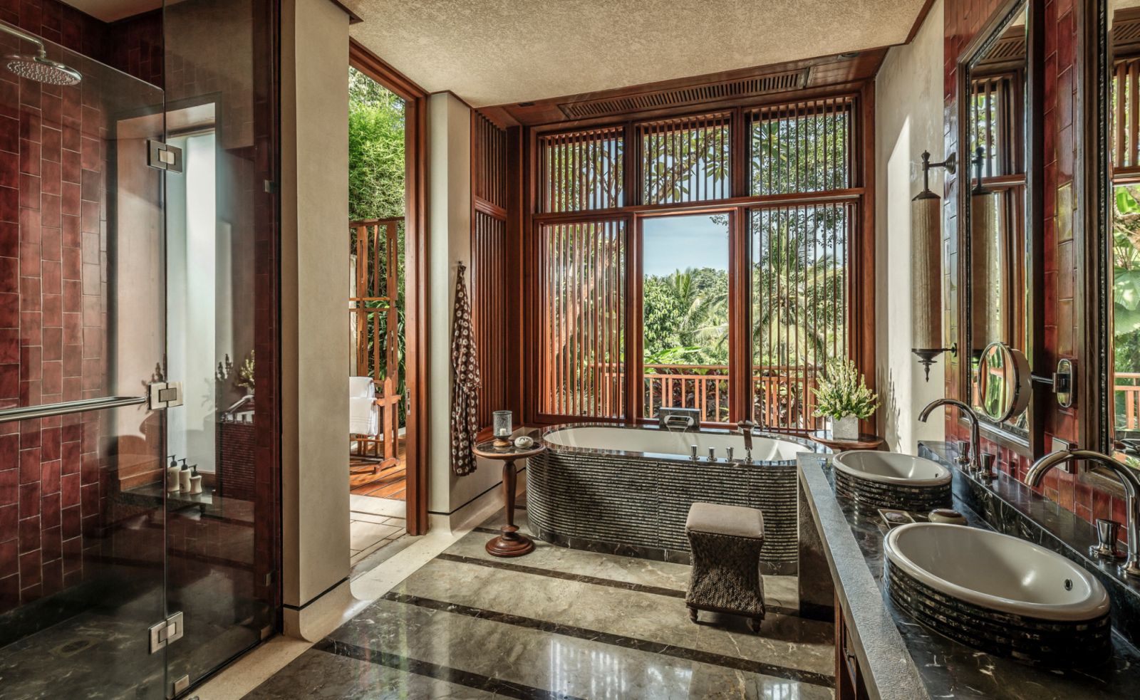 Royal villa bathroom at Four Seasons Resort Bali at Sayan