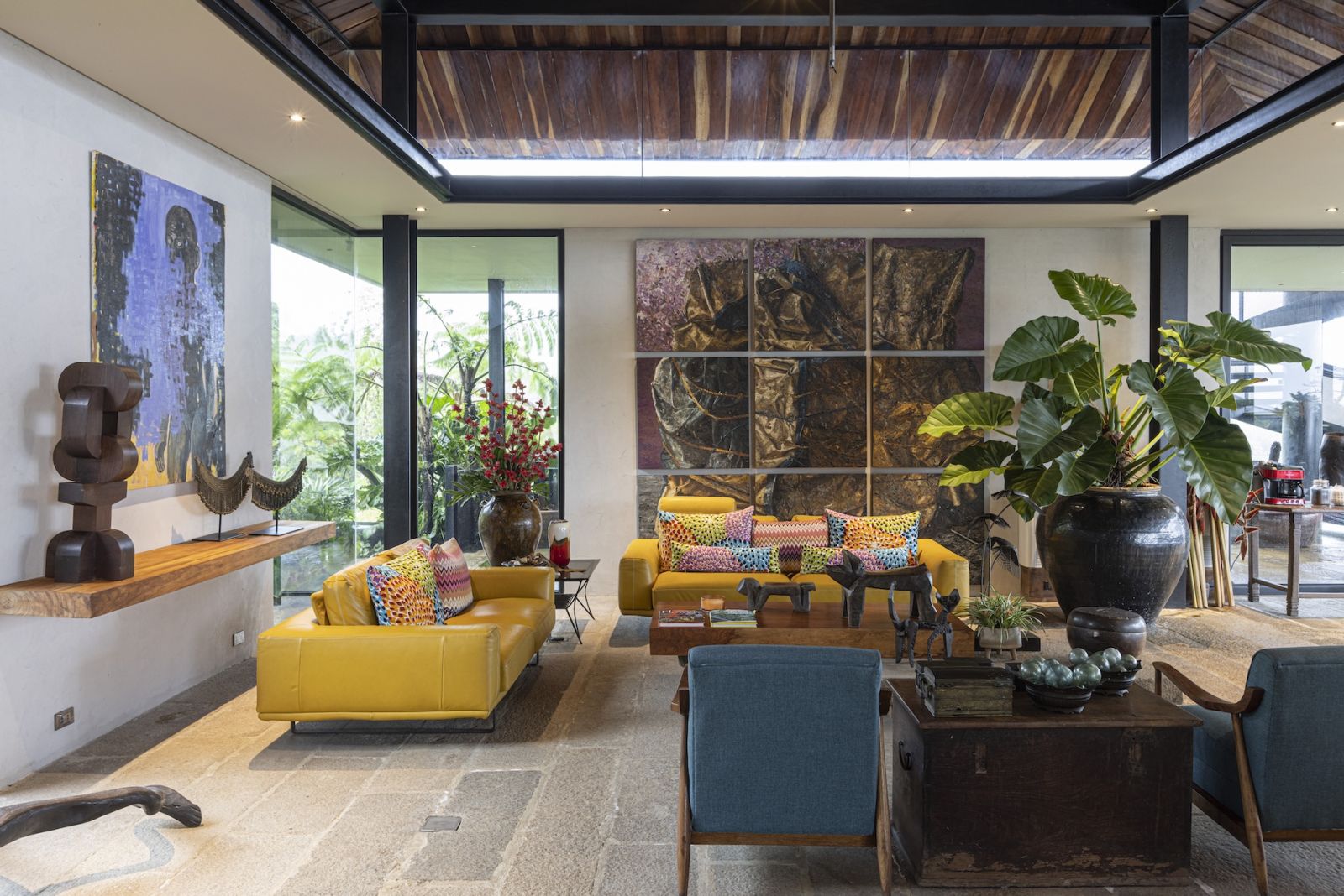 The living room in the main pavilion