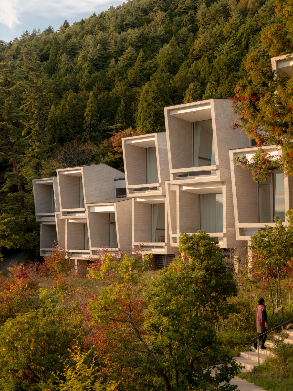 Cabin exterior at Hoshinoya Fuji