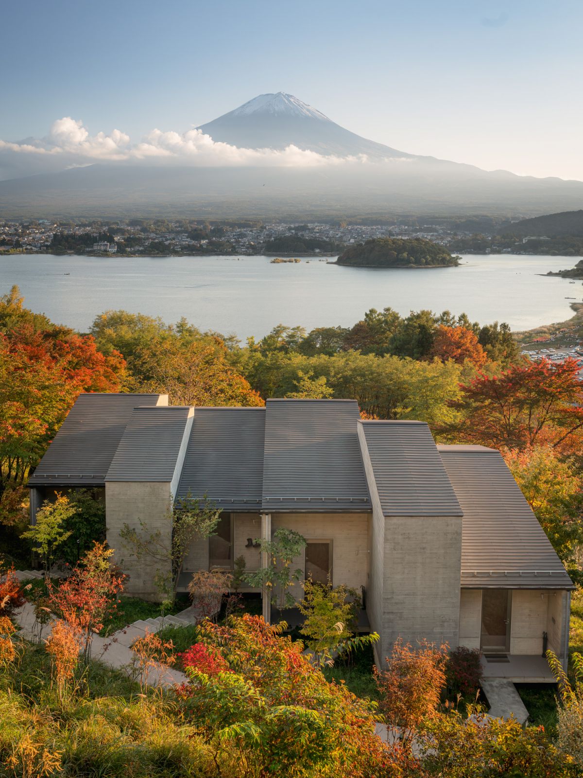 Cabin exterior at Hoshinoya Fuji