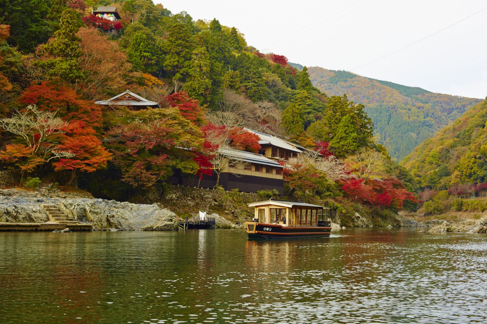Boat at Hoshinoya Kyoto