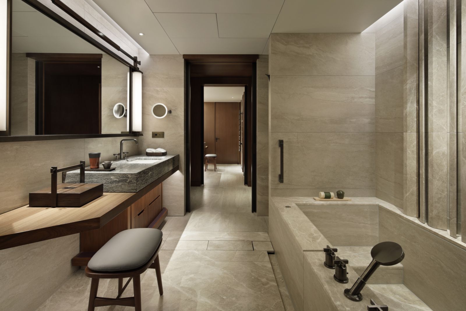 Presidential suite bathroom at Hotel The Mitsui Kyoto