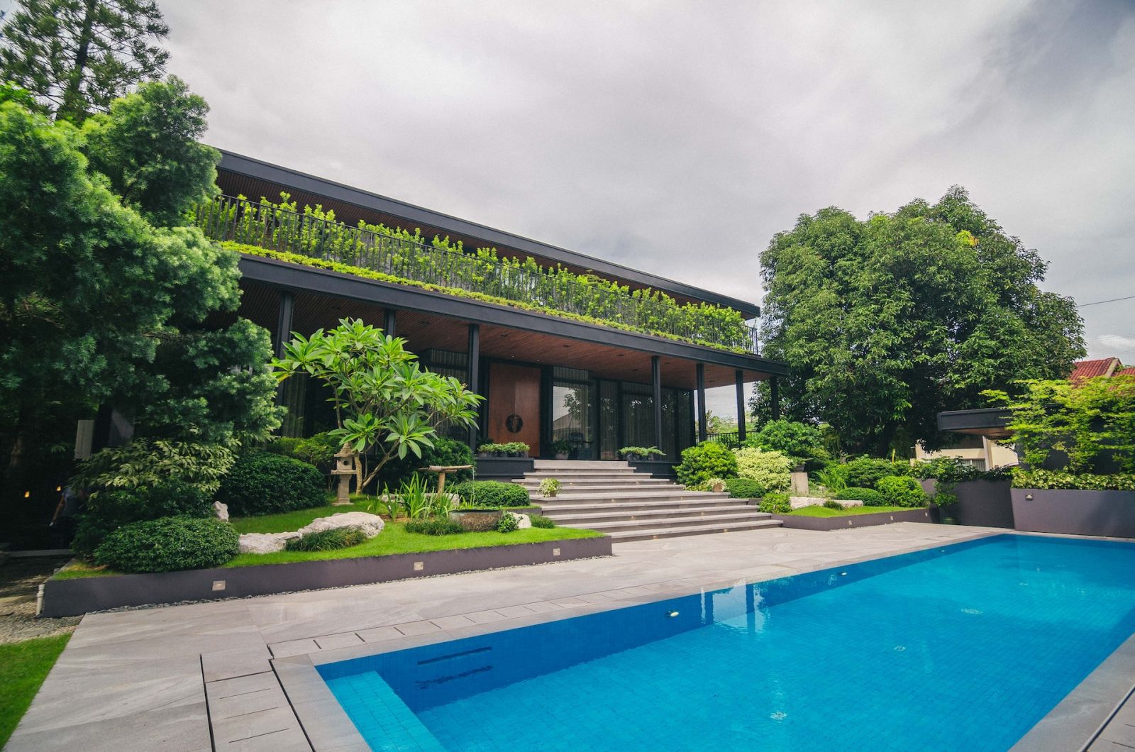 A glimpse of a serene Japanese-inspired garden