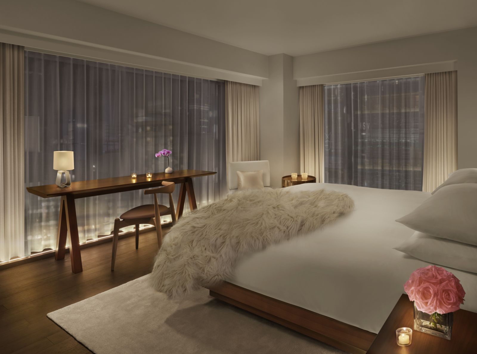 Premier suite bedroom at The Tokyo Edition Ginza