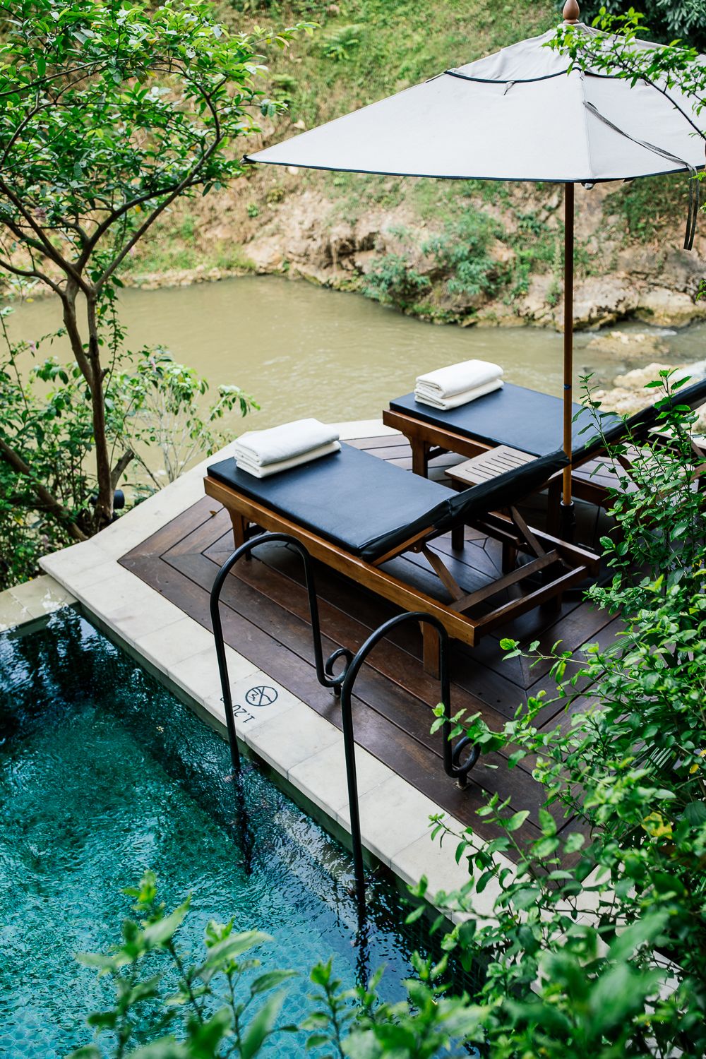 Waterfall pool villa at Rosewood Luang Prabang