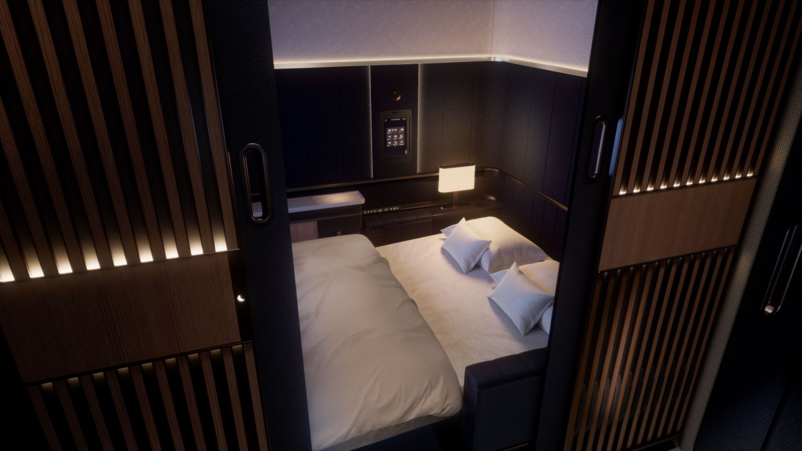 โฉมใหม่ห้องสวีทระดับเฟิร์สคลาส "Allegris" ของสายการบิน Lufthansa (ภาพ: Lufthansa)