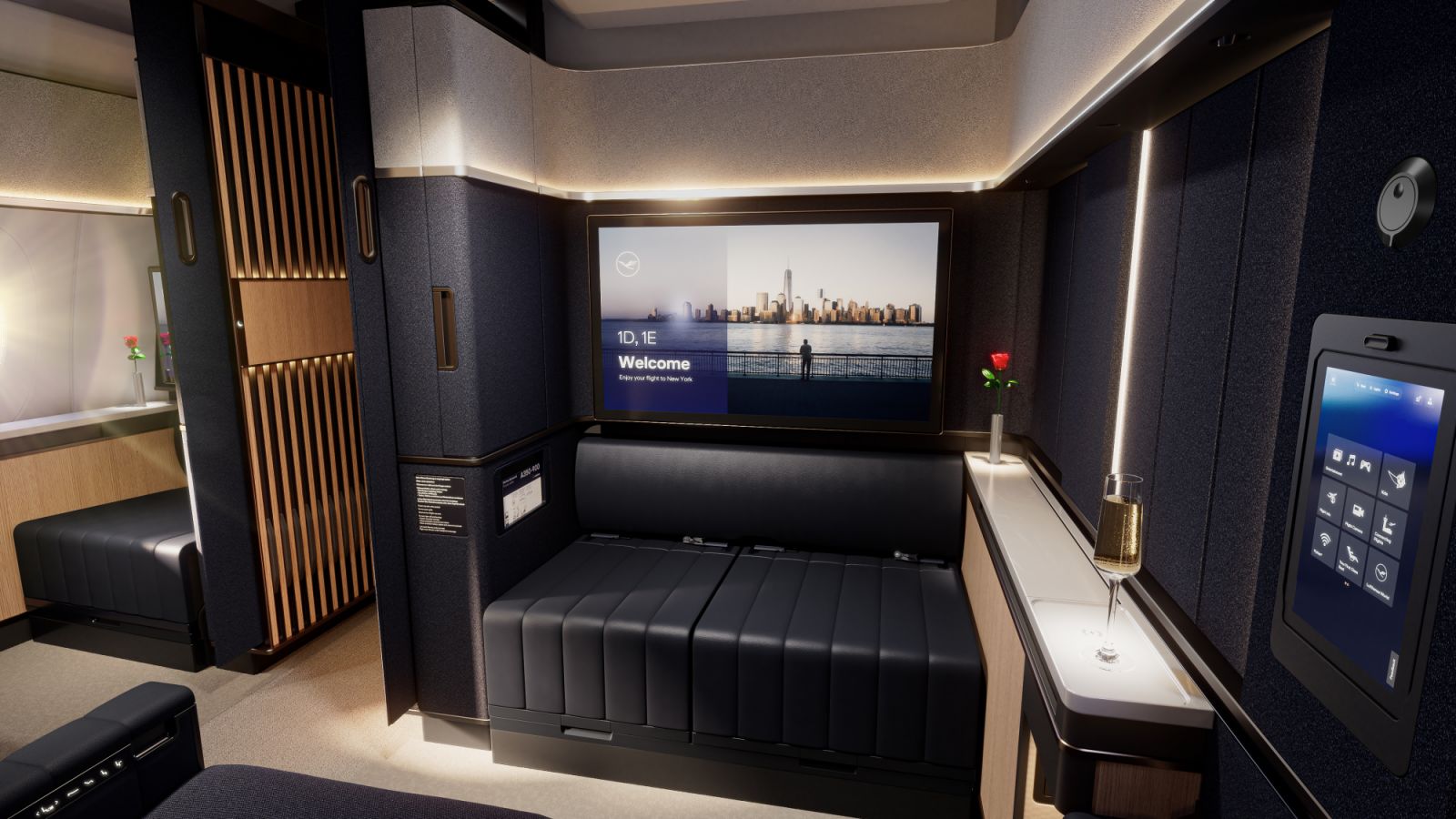โฉมใหม่ห้องสวีทระดับเฟิร์สคลาส "Allegris" ของสายการบิน Lufthansa (ภาพ: Lufthansa)