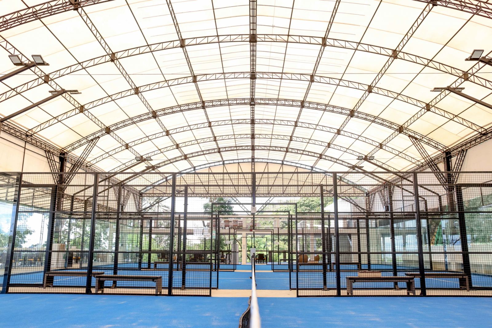 Padel courts are designed for doubles play, meaning that they’re always set up for two teams of two, enhancing the sport’s collaborative and social dynamic (Photo: Steph Naval)