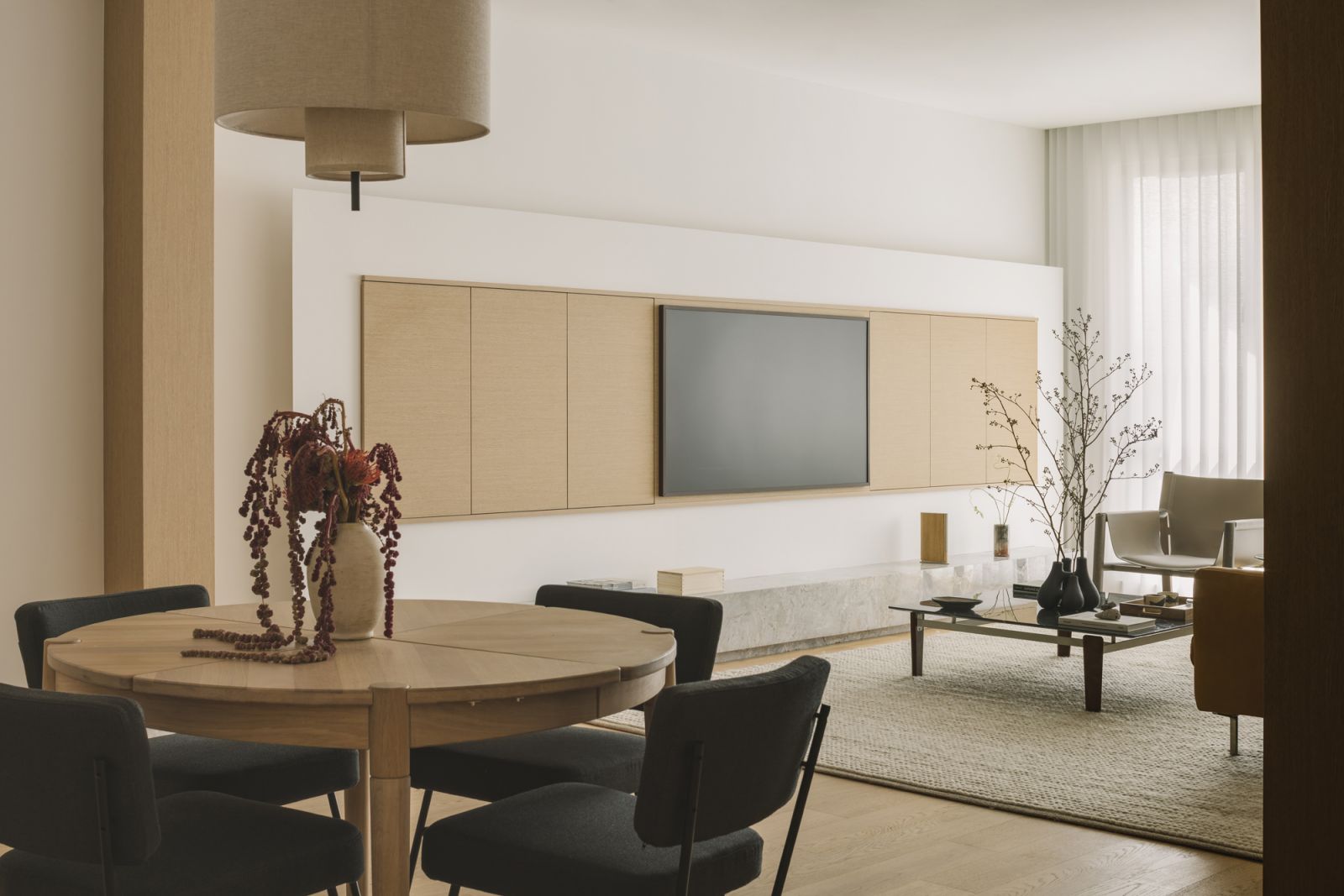 The feature wall in the Hazel Park living area