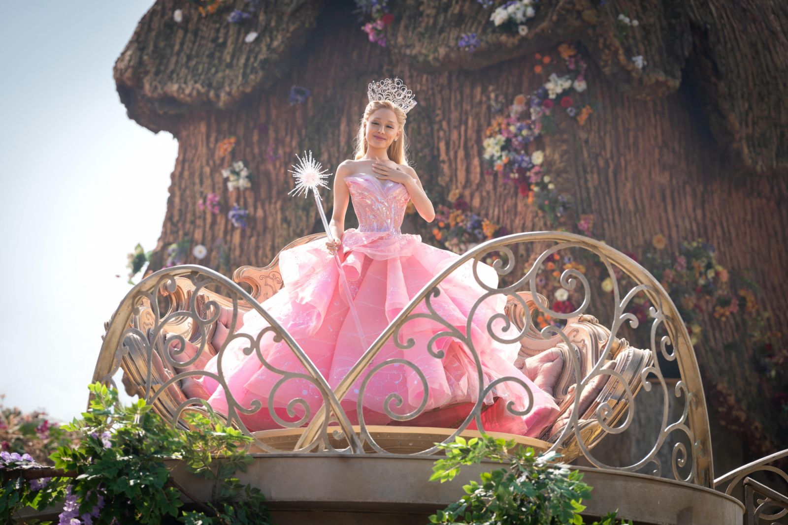 This year's holiday movies include Wicked 2024 which stars Ariana Grande as Glinda (Photo: Universal Pictures)