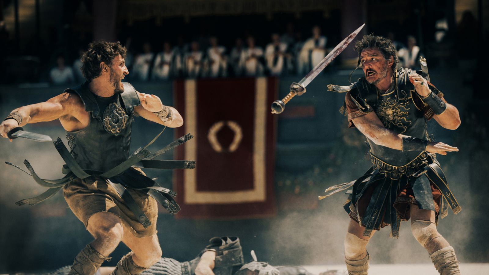 This year's list of holiday movies includes Gladiator 2 starring Paul Mescal and Pedro Pascal (Photo: Paramount Pictures)