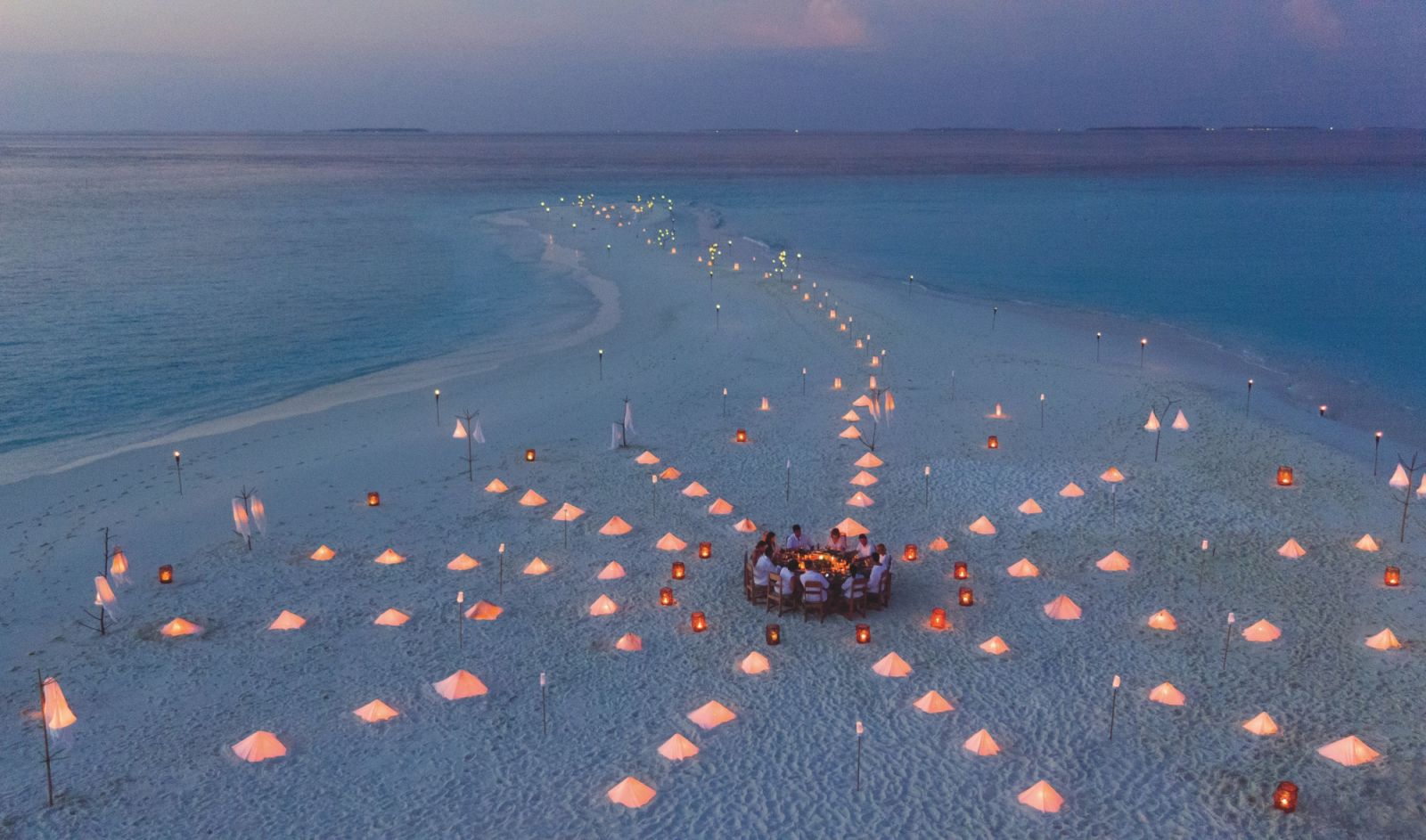 Sandbank dinner at Soneva Fushi