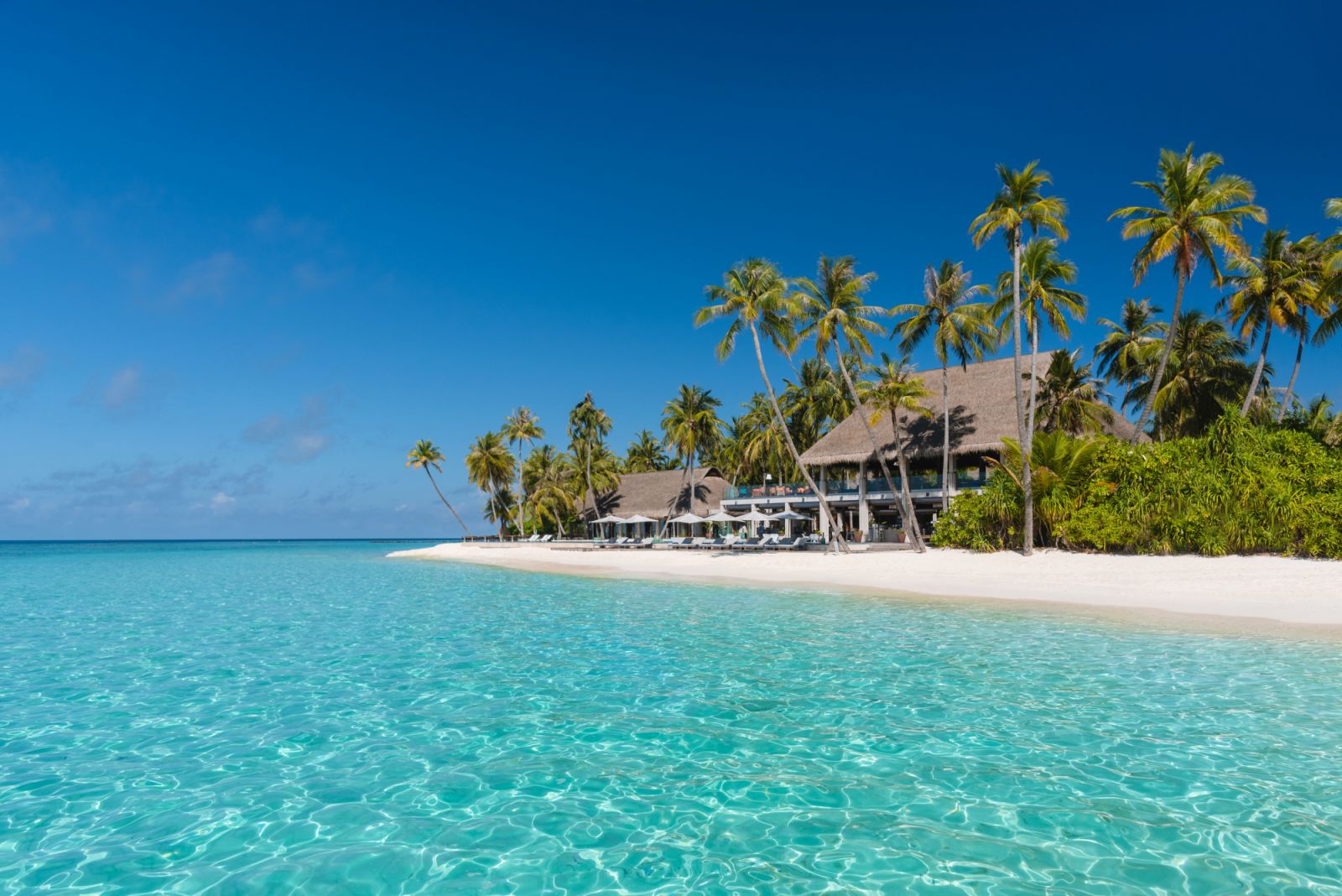 Athiri restaurant and Avi bar exterior at Velaa Private Island