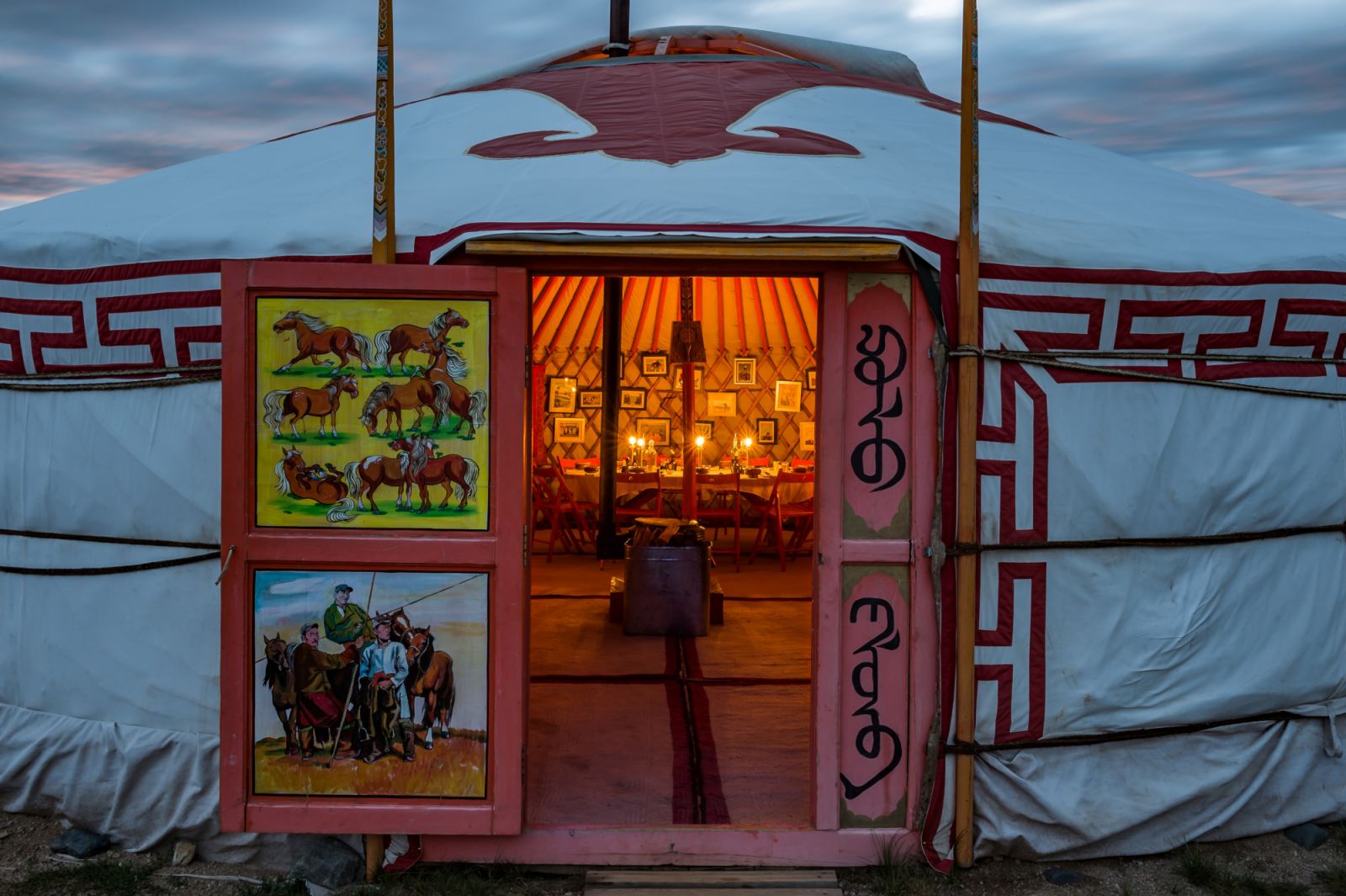 Dining Ger at Genghis Khan Retreat