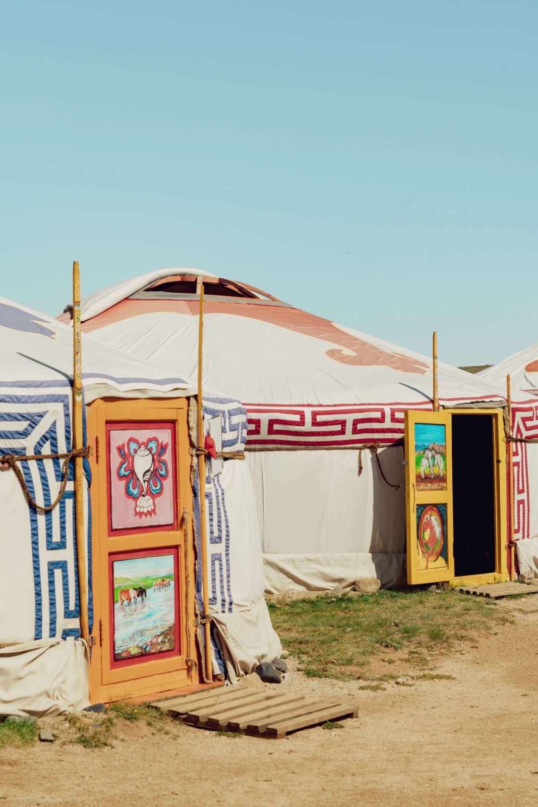 Ger exterior at Genghis Khan Retreat