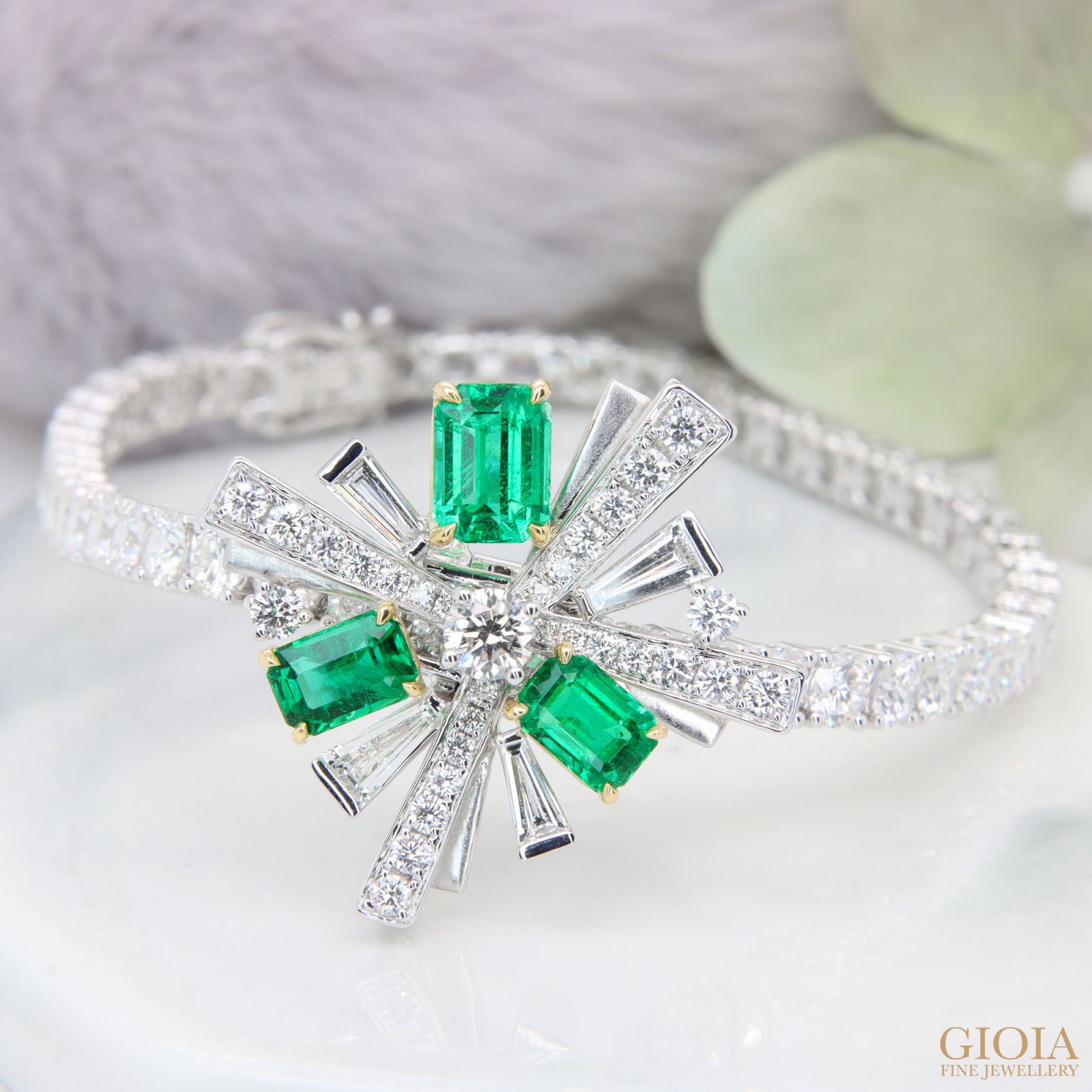 GIOIA Fine Jewellery Emerald Diamond Bracelet