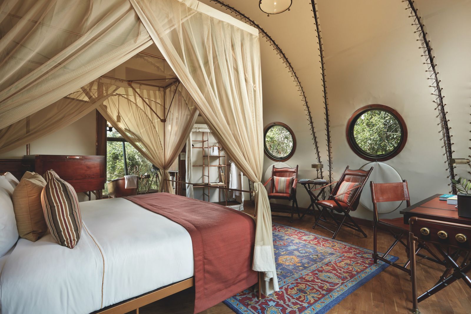 Cocoon suite interior at Wild Coast Tented Lodge