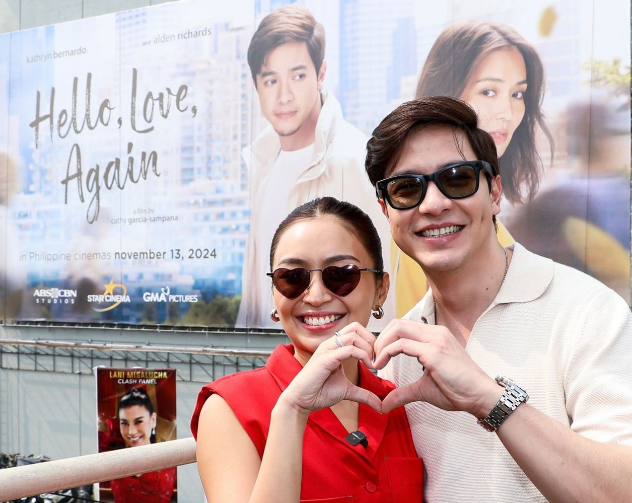 Alden Richards and Kathryn Bernardo promoting their movie (Photo: Instagram / Star Cinema)