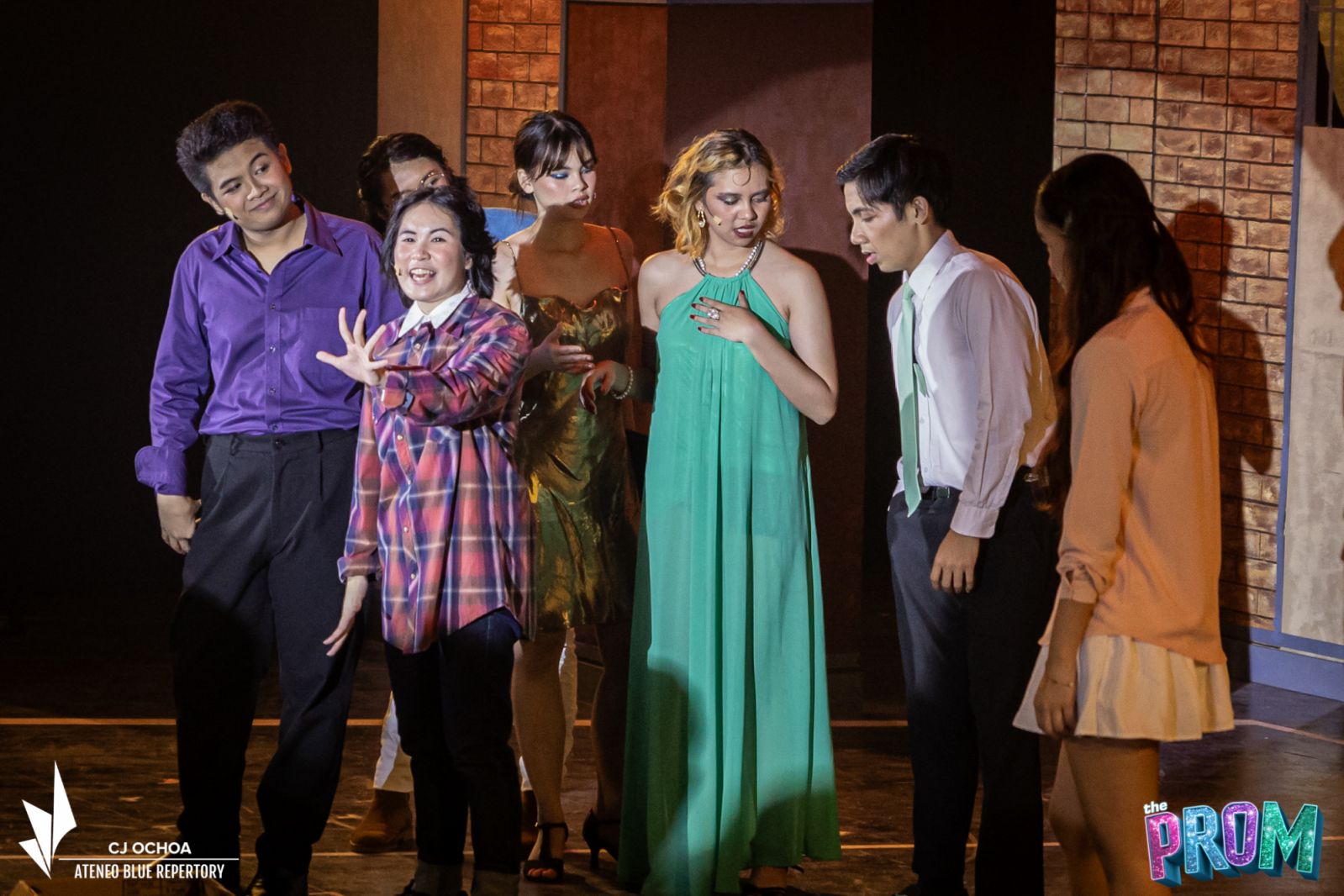 The cast of Ateneo Blue Repertory’s ‘The Prom’ wearing the colours of the rainbow (Photo: CJ Ochoa/Ateneo Blue Repertory)