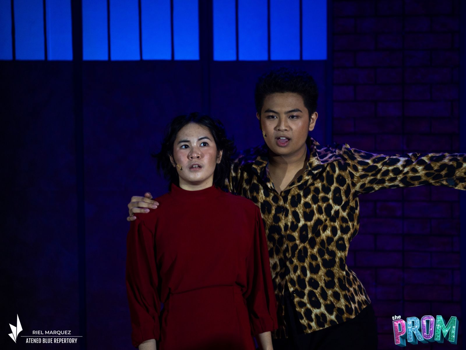 Emma Nolan and Barry Glickman in 'The Prom' (Photo: Riel Marquez/Ateneo Blue Repertory)