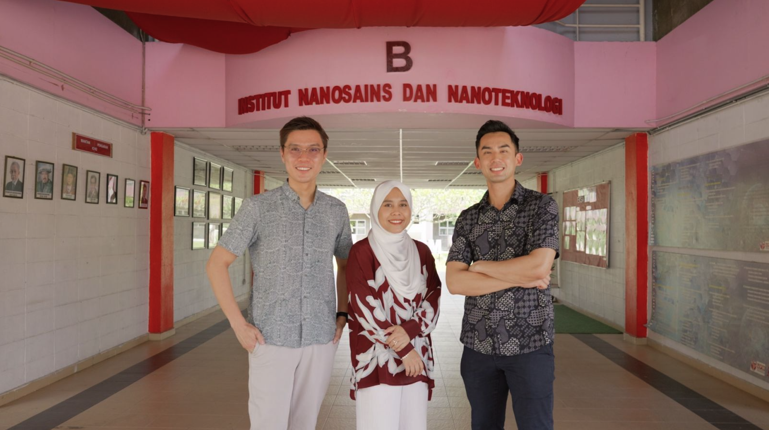 Chor Chee Hoe with fellow Qarbotech co-founders Prof Suraya Abdul Rashid and Amirul Merican