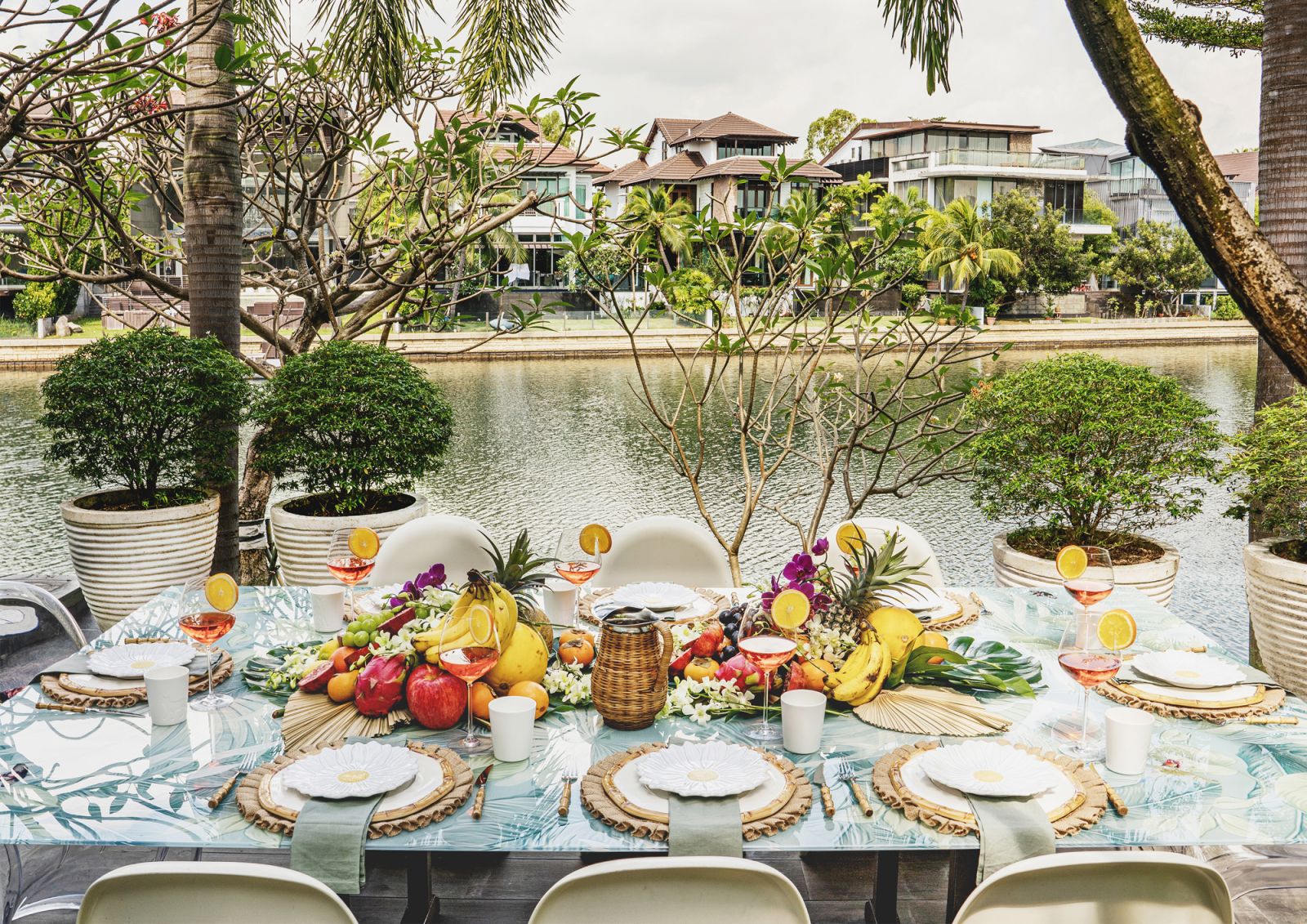 Dining with a view over tranquil waters