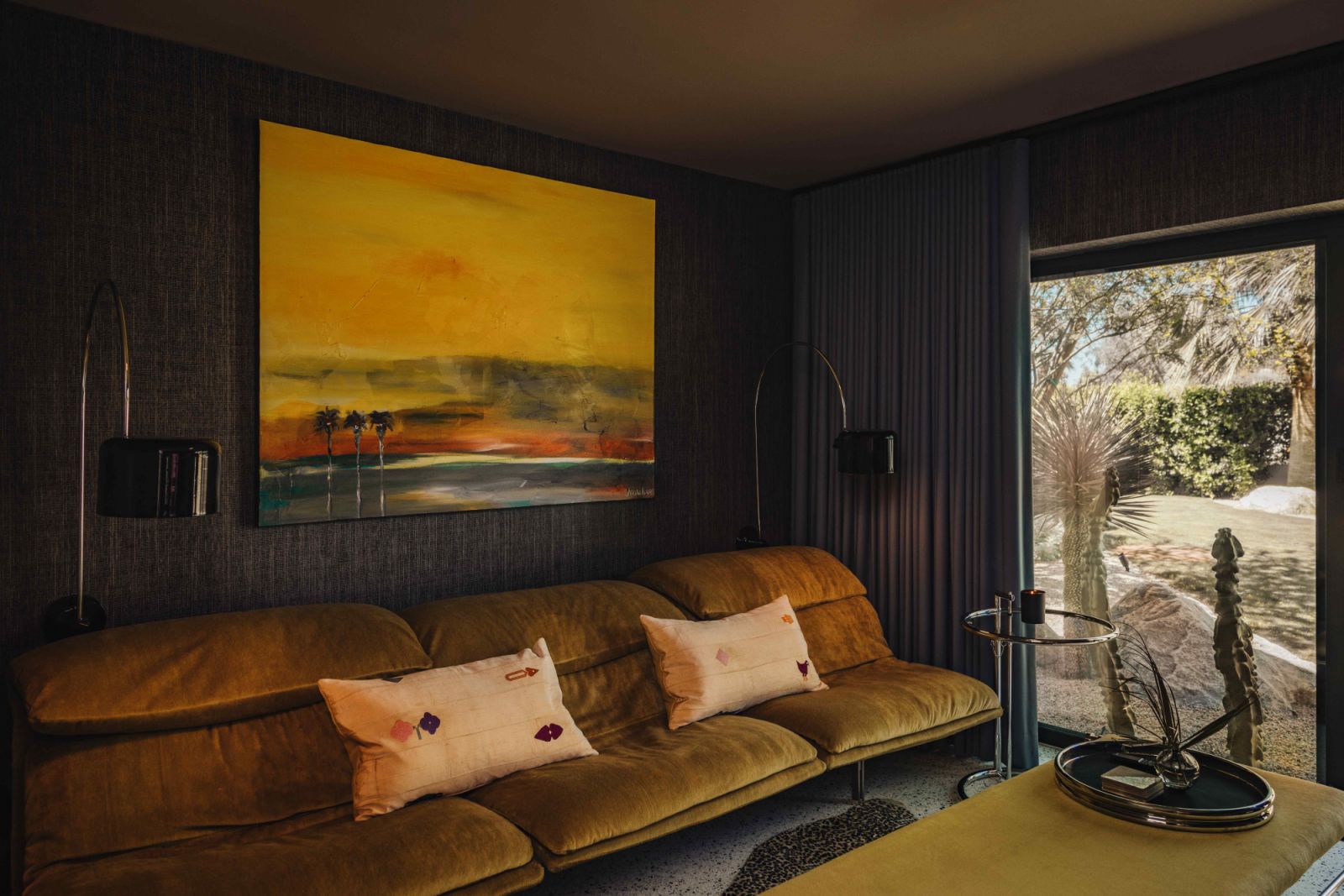 The cosy TV room is like stepping back to another time