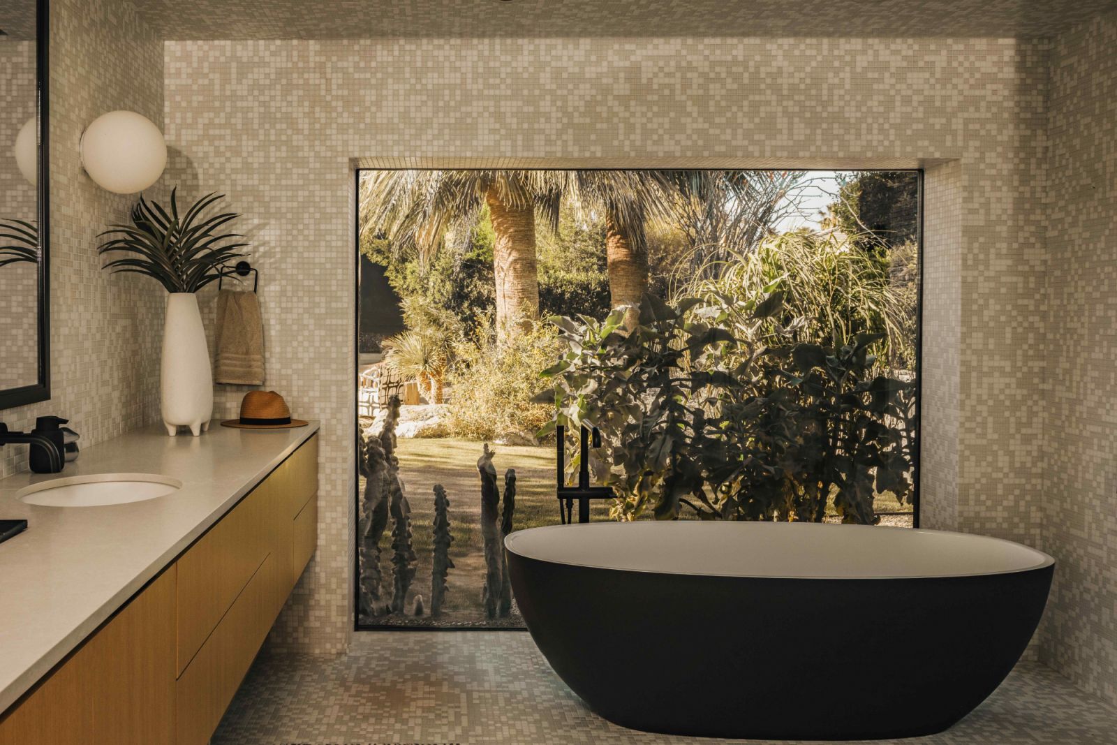 A picture perfect view of the garden from the bathroom