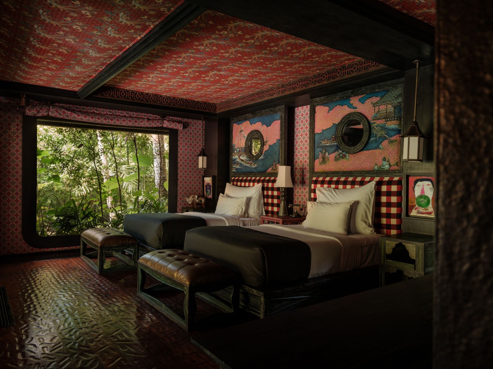 Rich colours and prints imbue Capella Ubud’s rooms with character