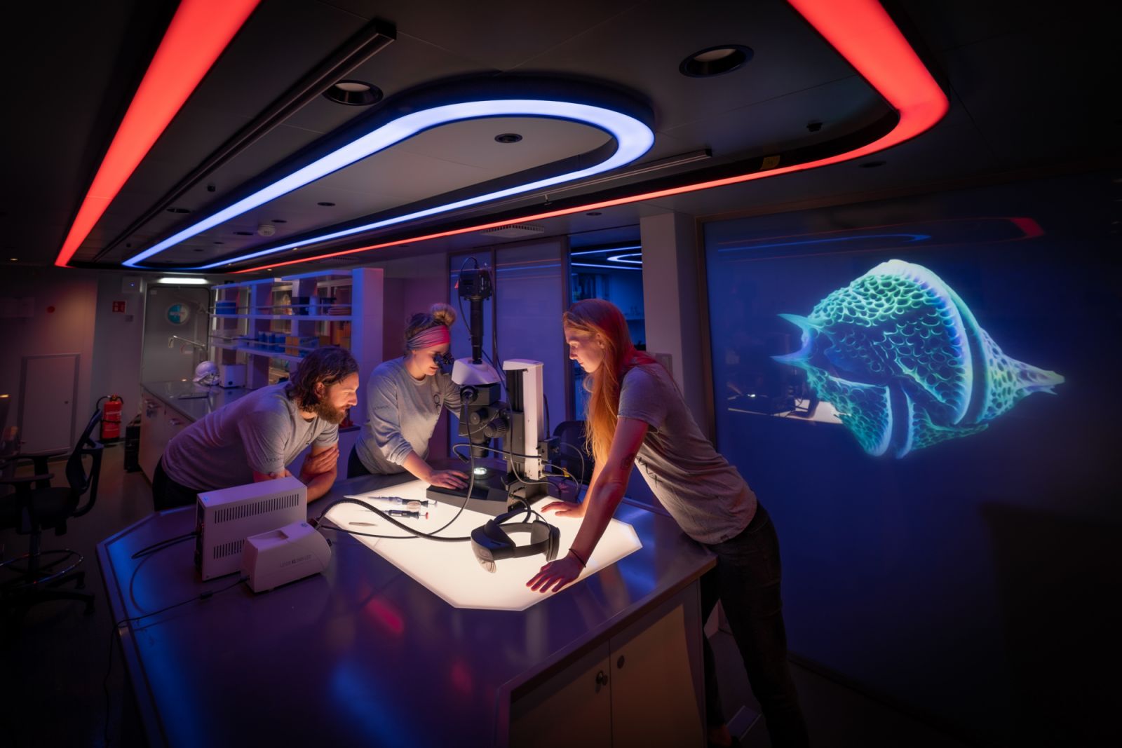 A dry lab onboard the ‘OceanXplorer’ (Photo: OceanX)