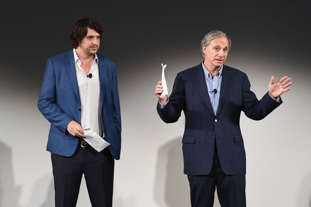 Mark with his father and OceanX co-founder, Ray (right), at the launch of OceanX at New York’s American Museum of Natural History on June 4, 2018 (Photo: Ilya S Savenok/Getty Images for OceanX)